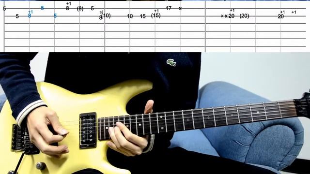 How to play #5/7: If I could fly - Joe Satriani - Beat-based Tab played slowly with Metronome смотреть онлайн