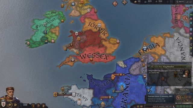 Crusader Kings III z DLC Tours and Tournaments - Królestwo Kornwalii - 1 [PL] смотреть онлайн