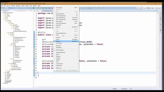 Adding User Entity, JPA, Hibernate and MySQL смотреть онлайн
