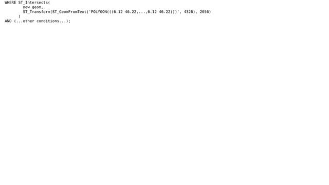 PostGIS select points where they intersect a polygon, but on some attribute values, apply buffer... смотреть онлайн