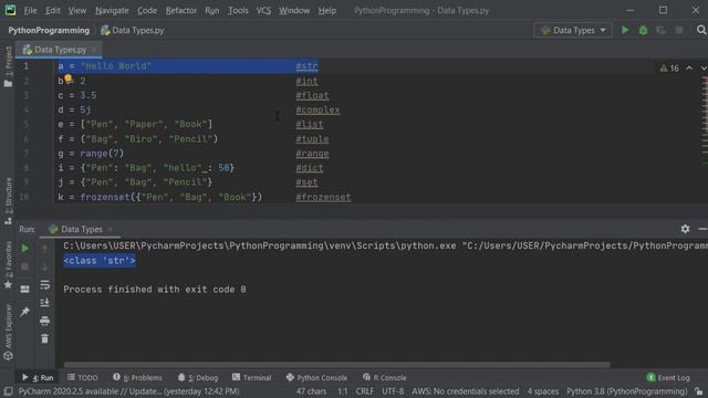 Python 9: Data Types смотреть онлайн
