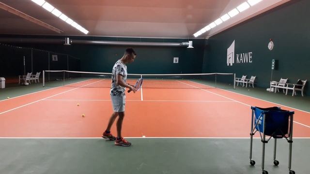 Подача ТОП СПИН в теннисе. Техника, упражнения. Topspin serve tennis lesson. смотреть онлайн