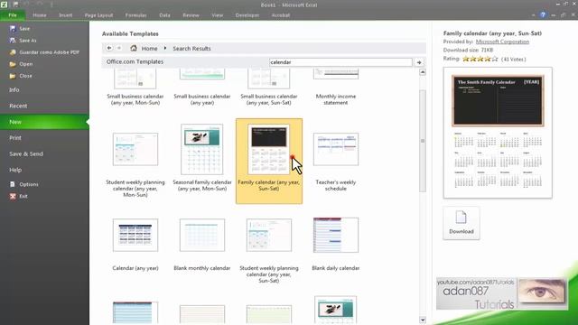 Excel insert calendar every year смотреть онлайн