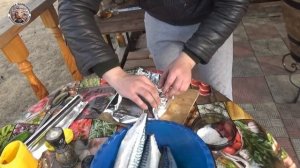 Сочная  скумбрия приготовленная в тандыре, пальчики оближешь
