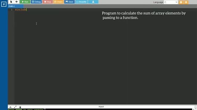 Arrays to a Function in C | Mind map | in Tamil - with Examples смотреть онлайн