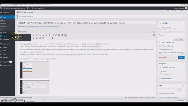 Copyright Content Plugin for Wordpress смотреть онлайн