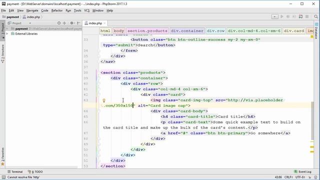 Урок 2. Разработка веб-приложения на php. Верстка страницы товаров смотреть онлайн