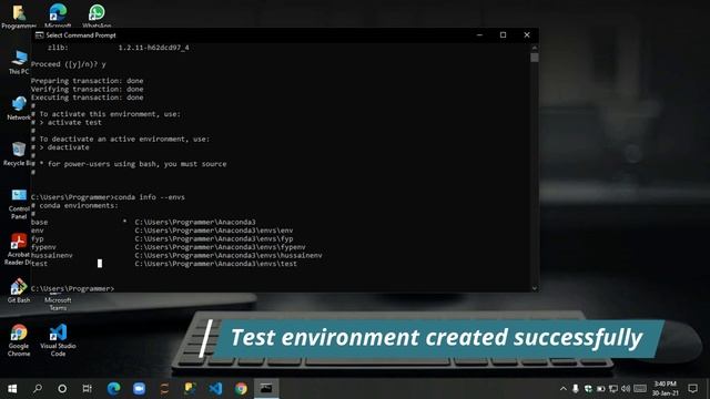 How to create & delete conda environment using cmd | 2021 | MSquareH смотреть онлайн