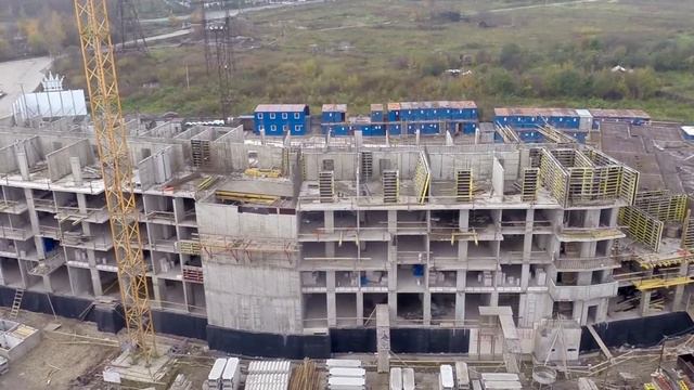 Ход строительства ЖК "Петр Великий и Екатерина Великая" в Рыбацком. Сентябрь 2016 года. смотреть онлайн