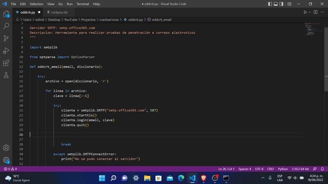 Fuerza bruta a correos electrónicos con python смотреть онлайн