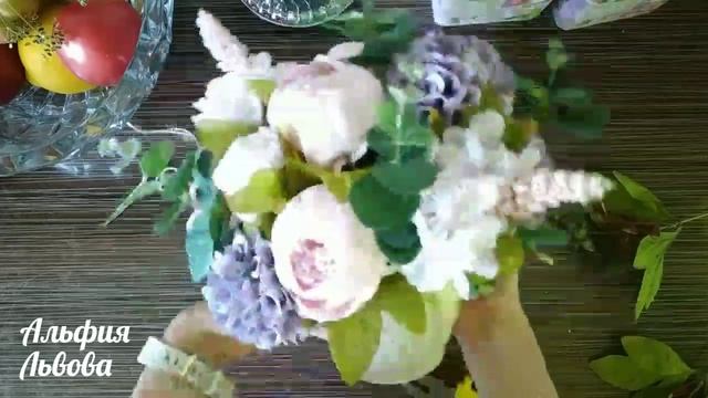 #74 Композиция из тканевых пионов ??? Мастерская Альфии?✨ смотреть онлайн