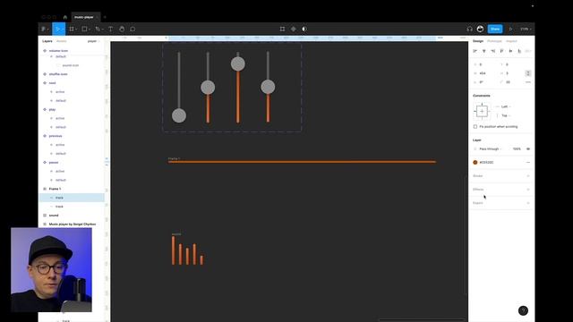 Микро анимация (smart animate) в Фигме — создаем музыкальный плеер смотреть онлайн