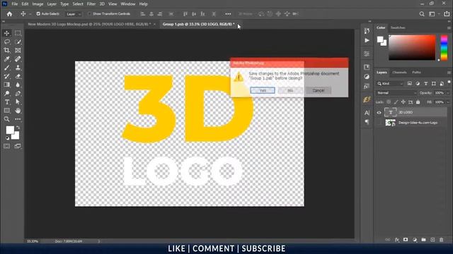 New Modern 3D Logo #Mockup PSD File Free Download смотреть онлайн