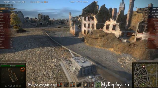 WOT: Руинберг - Jagdtiger - 6 фрагов - смотреть онлайн