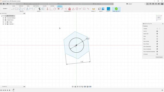 Проектирование детали Six angular wheel seat во Fusion 360 смотреть онлайн