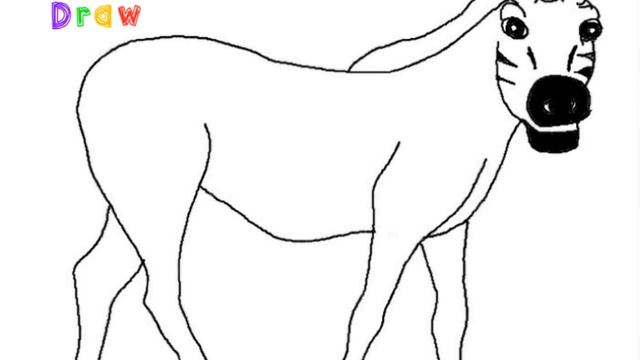 How to Draw a Zebra Easy Step by Step смотреть онлайн