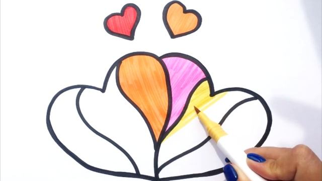 How to draw a heart | Как нарисовать сердце | Сурет салу жүрек смотреть онлайн