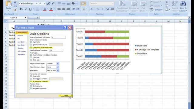 Create a Gantt Chart in Excel смотреть онлайн