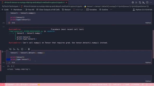 49 - PyTorch Tensor vs Numpy array & detach-method of PyTorch | Deep Learning | Neural Network смотреть онлайн