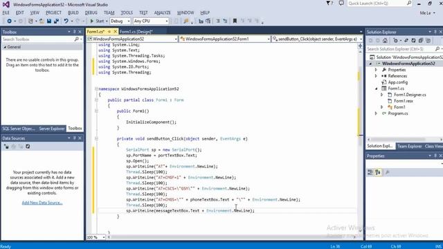 C# - Send SMS using GSM MODEM смотреть онлайн