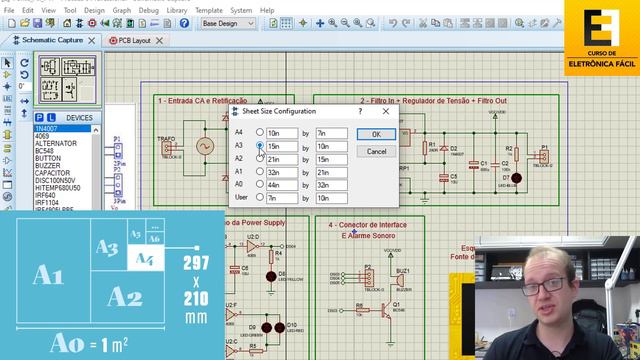 Circuito Eletrônico Não Cabe no Software Proteus - Como Aumentar o Tamanho da Folha de Desenho? смотреть онлайн