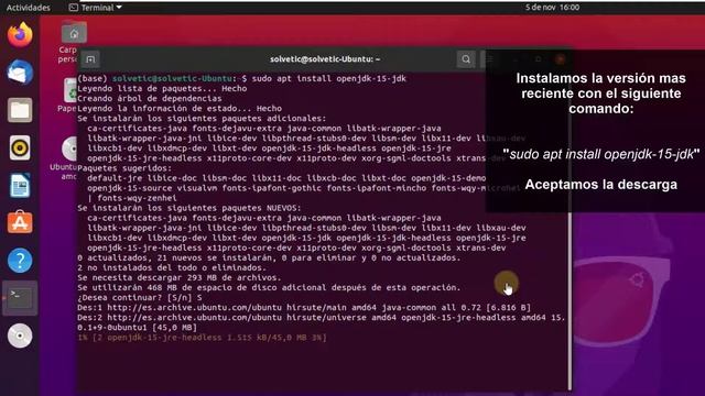 ✔️ Cómo INSTALAR JAVA JDK en Ubuntu 21.04 смотреть онлайн