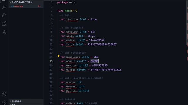 Go basic data types смотреть онлайн