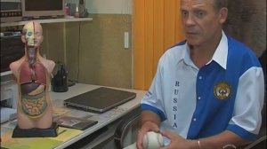 Самомасаж живота мячиком. А.Т.Огулов