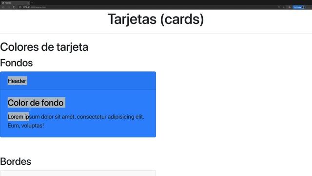 Curso Bootstrap - Componentes, tarjetas (cards) colores. смотреть онлайн