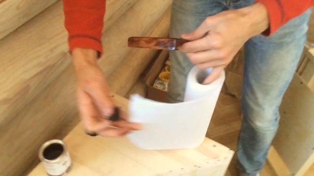 Обработка маслом накладок на бревно. naBrevno. смотреть онлайн