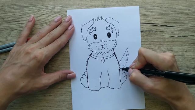 Познавательное рисование для детей с PimkiToys. Видеоурок. Простой рисунок. Собака смотреть онлайн