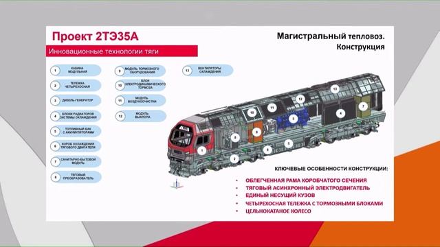 Для БАМа и Транссиба магистральный тепловоз 2ТЭ35А смотреть онлайн