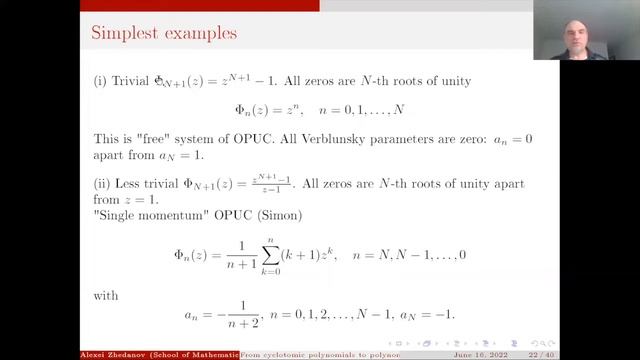 Alexei Zhedanov: From Cytoplasmic Polynomials to Polynomials Orthogonal on the Unit Circle смотреть онлайн