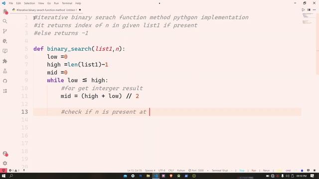 Python #Binray_search_in_python | Binary search Algorithm In Python #python_24 смотреть онлайн