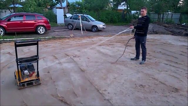Правильная тромбовка песка виброплитой смотреть онлайн