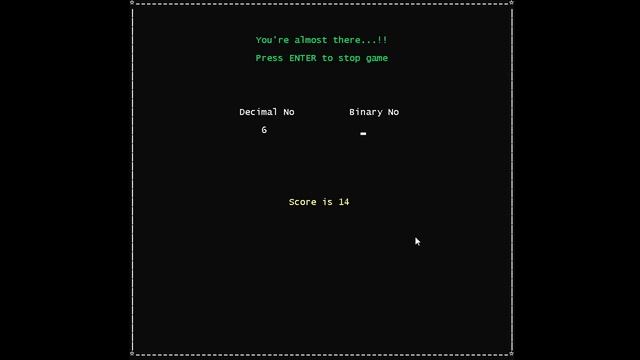 Binary: a PDcurses C language console game смотреть онлайн