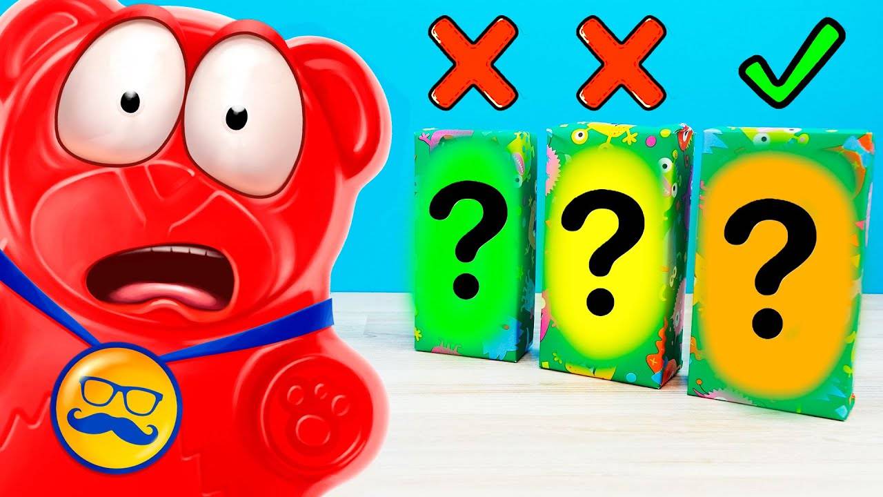 Iphone челлендж выбери правильную коробку для желейного медведя Валеры смотреть онлайн