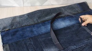 джинсовая  дорожная сумка