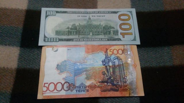БАНКНОТЫ: 1 по 100$ и 1 по 5000 ТЕНГЕ оборотом на байковой поверхности 17 Января - ДЕНЕЖНЫЙ ПОТОК смотреть онлайн