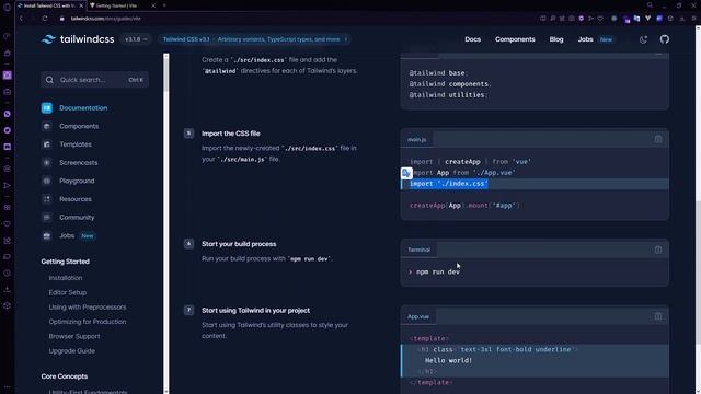 Cómo añadir Tailwindcss a mi proyecto de React JS con Vite.js смотреть онлайн