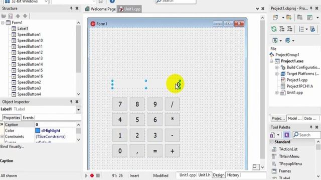 C++ Builderda Kalkulyator Yaratish.
