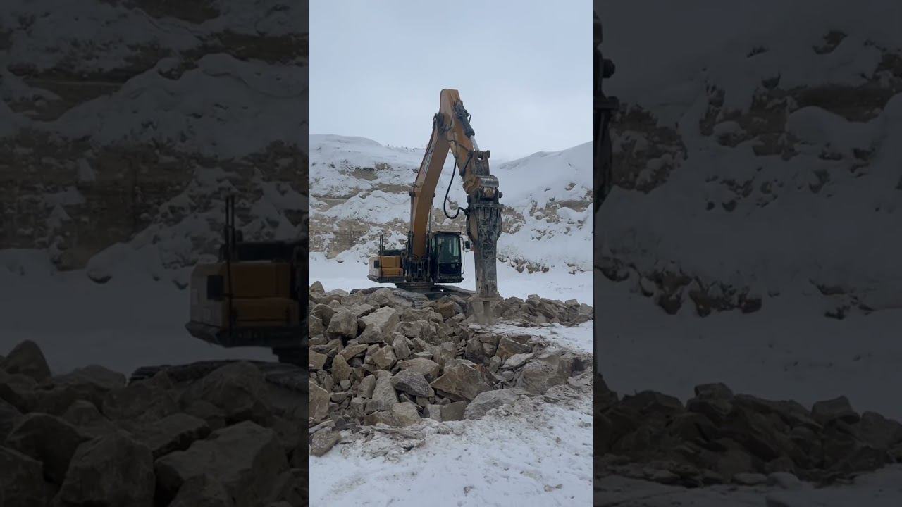Прямая добыча доломита #спецтехника #экскаватор #гидромолот #heavyequipment #майнинг #бвр смотреть онлайн