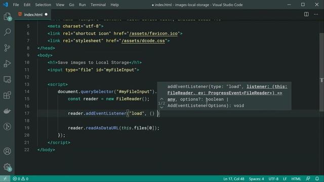 How to Save Images to Local/Session Storage - JavaScript Tutorial смотреть онлайн