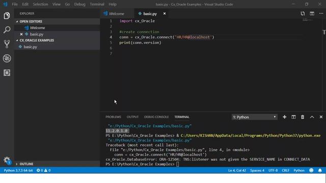 Python Programming | Connect to an Oracle database from python смотреть онлайн
