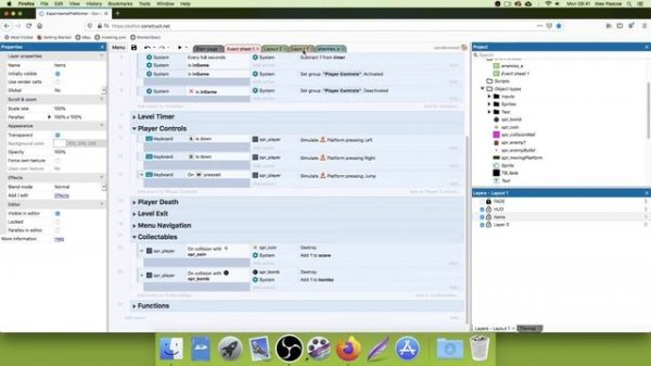 Construct 3 Platform Game Tutorial - Part 7 - Bomb Attack