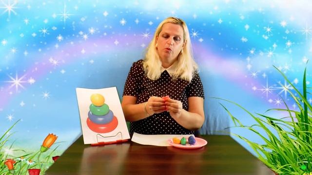 "Пирамидка" - развивающее занятие по лепке из пластилина. Воспитатель - Белякова Елена Александровн смотреть онлайн