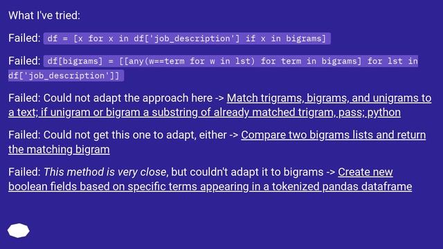 Create new boolean fields based on specific bigrams appearing in a tokenized pandas dataframe смотреть онлайн