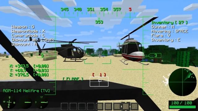 Вертолеты в Minecraft!Обзор мода Minecraft "MC Helicopter" смотреть онлайн