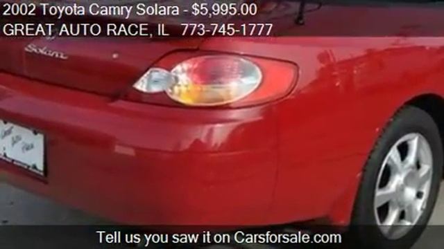 2002 Toyota Camry Solara SLE Convertible for sale in CHICAGO смотреть онлайн