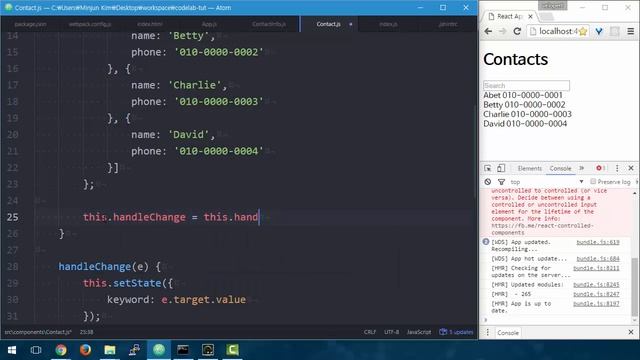 [React.js] 강좌 4-1편: Contact 검색기능 구현 | input, sort, filter смотреть онлайн